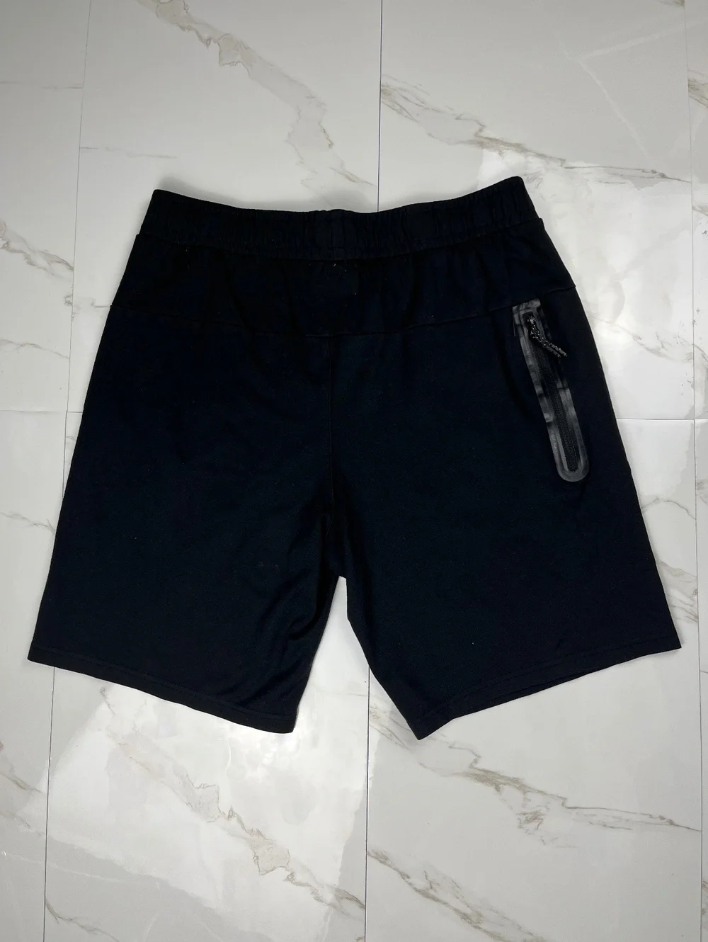 Black Athletic Shorts Size M Drawstring Pocket Casual